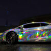 Chrome Laser Neo Holographic Silver Vinyl
