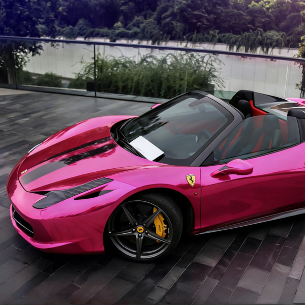 Chrome Mirror Rose Vinyl wrap