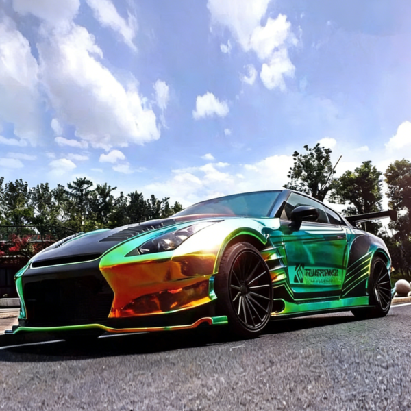 Holographic Chrome Rainbow Ammolite Green Vinyl