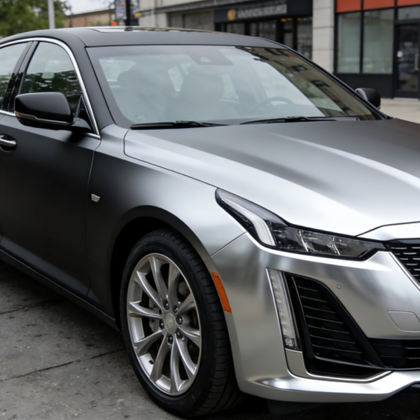 Matte Metal Silver Car Wrap