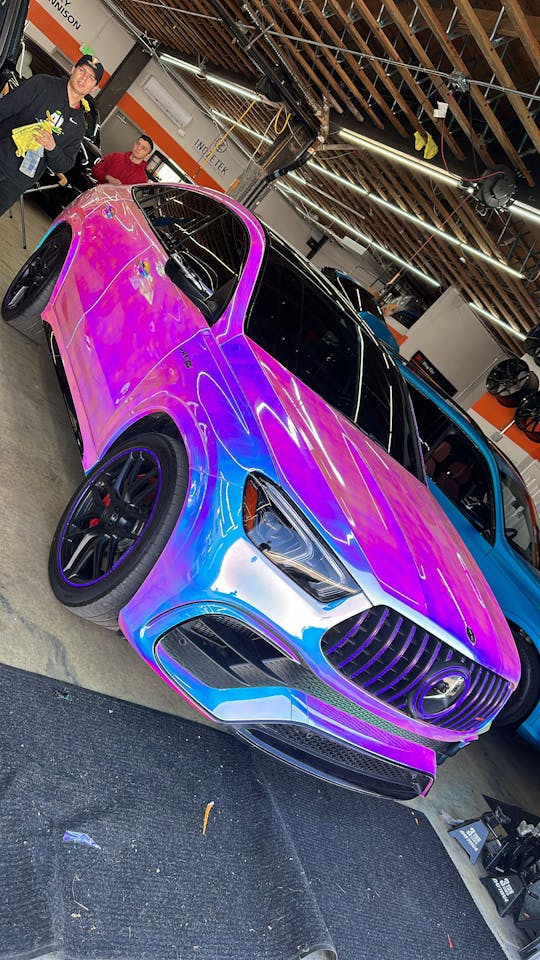 Purple Blue Chrome Wrap