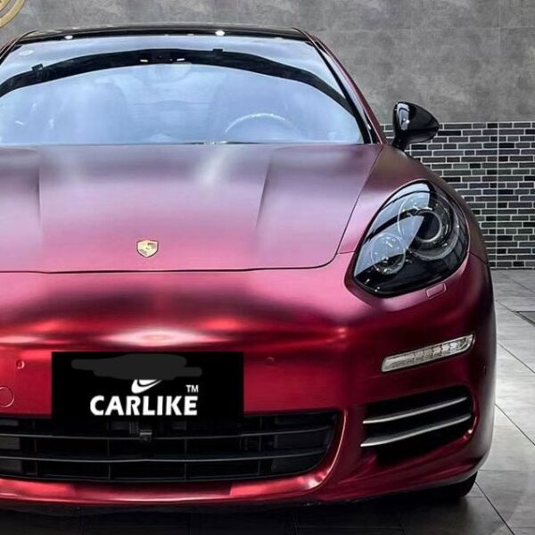 Super Chrome Metallic Romani Red Vinyl wrap