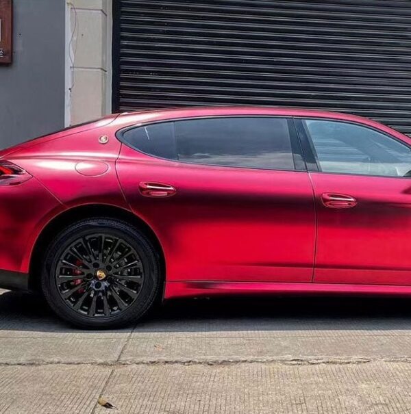 Super Chrome Metallic Romani Red Vinyl wrap