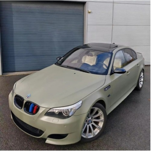 Satin Khaki Green Car Wrap Satin Khaki Green Car Wrap