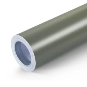 Satin Khaki Green Car Wrap