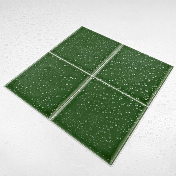 10 Pieces Green Tile Transfer Vinyl Wall Stickers for Kitchen Bathroom Waterproof Tile Transfer Stickers for Kitchen Bathroom 20X20cm
