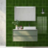 10 Pieces Green Tile Transfer Vinyl Wall Stickers for Kitchen Bathroom Waterproof Tile Transfer Stickers for Kitchen Bathroom 20X20cm