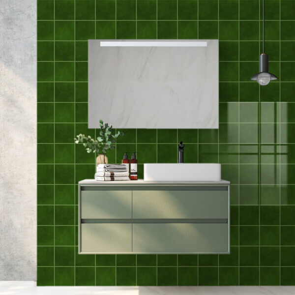 10 Pieces Green Tile Transfer Vinyl Wall Stickers for Kitchen Bathroom Waterproof Tile Transfer Stickers for Kitchen Bathroom 20X20cm