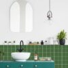 10 Pieces Green Tile Transfer Vinyl Wall Stickers for Kitchen Bathroom Waterproof Tile Transfer Stickers for Kitchen Bathroom 20X20cm