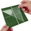 10 Pieces Green Tile Transfer Vinyl Wall Stickers for Kitchen Bathroom Waterproof Tile Transfer Stickers for Kitchen Bathroom 20X20cm