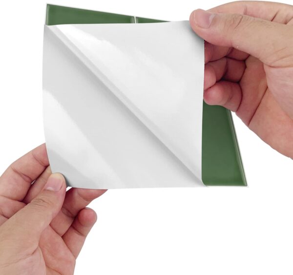 10 Pieces Green Tile Transfer Vinyl Wall Stickers for Kitchen Bathroom Waterproof Tile Transfer Stickers for Kitchen Bathroom 20X20cm