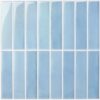 10 Pieces Peel and Stick Tiles 3D Vinyl Tiles Stickers Self Adhesive Backplash Kitchen Bathroom Indoor Wall Decor Metro Tiles (20 x 20 cm Glossy Blue)