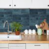 20x20cm×10Pcs Deep Blue Marble Style 3D Vinyl Backsplash Tiles, Self-Adhesive Peel and Stick Wall Tile Stickers Stick on Subway Tiles for Kitchen Bathroom Wall