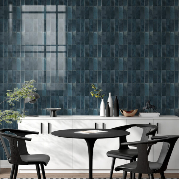 20x20cm×10Pcs Deep Blue Marble Style 3D Vinyl Backsplash Tiles, Self-Adhesive Peel and Stick Wall Tile Stickers Stick on Subway Tiles for Kitchen Bathroom Wall