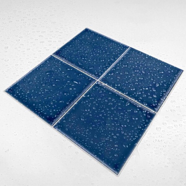 Blue Mosaic Effect Thick Vinyl Tile Sticker 10 Pcs x 20 Cm Peel and Stick Self Adhesive Splashback Waterproof Tile Kitchen Bathroom Wall Sticker