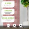 Peel and Stick Backsplash Square Tiles D Stick-on Tile with Commercial Grade Adhesive Thick Heat-Resistant Waterproof Tiles for Kitchen Bathroom Laundry 20x20cm Pink