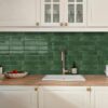 Peel and Stick Subway Backsplash Green Kitchen Bathroom Rectangle Self Adhesive Wall Til