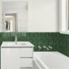 Peel and Stick Subway Backsplash Green Kitchen Bathroom Rectangle Self Adhesive Wall Til
