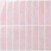 Pink Peel and Stick Tile Backsplash - 10 Pcs of 20 x 20cm Vertical 3D Peel and Stick Backsplash for Kitchen and Bathroom Interior Wall Tile Glossy Surface