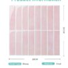 Pink Peel and Stick Tile Backsplash - 10 Pcs of 20 x 20cm Vertical 3D Peel and Stick Backsplash for Kitchen and Bathroom Interior Wall Tile Glossy Surface