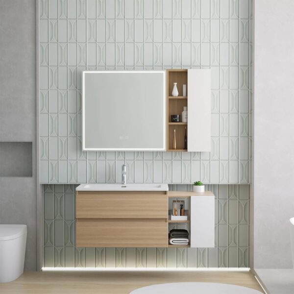 Self Adhesive Light Green Peel and Stick Backsplash Tiles for Kitchen Bath