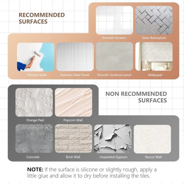 Self Adhesive Light Green Peel and Stick Backsplash Tiles for Kitchen Bath