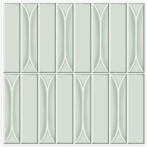Self Adhesive Light Green Peel and Stick Backsplash Tiles for Kitchen Bath