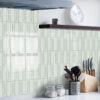 Self Adhesive Light Green Peel and Stick Backsplash Tiles for Kitchen Bath
