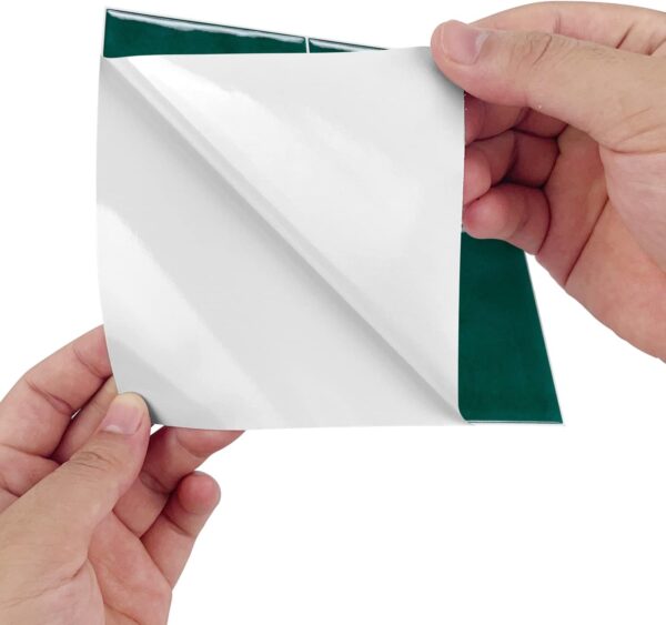 Thick Vinyl Tile Sticker Green Mosaic Effect, 20x20cm10pcs, Peel and Stick, Self Adhesive Splash Guard, Waterproof Tile, Kitchen Bathroom Wall Sticker