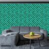 Peel and Stick Fish Scale Tile for Kitchen and Bathroom Backsplash Green 10 Sheets of 12x12 inches Modern Textured Waterproof