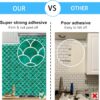 Peel and Stick Fish Scale Tile for Kitchen and Bathroom Backsplash Green 10 Sheets of 12x12 inches Modern Textured Waterproof