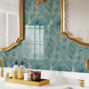 Self Adhesive Blue Peel and Stick Backsplash Tiles for Kitchen Bath