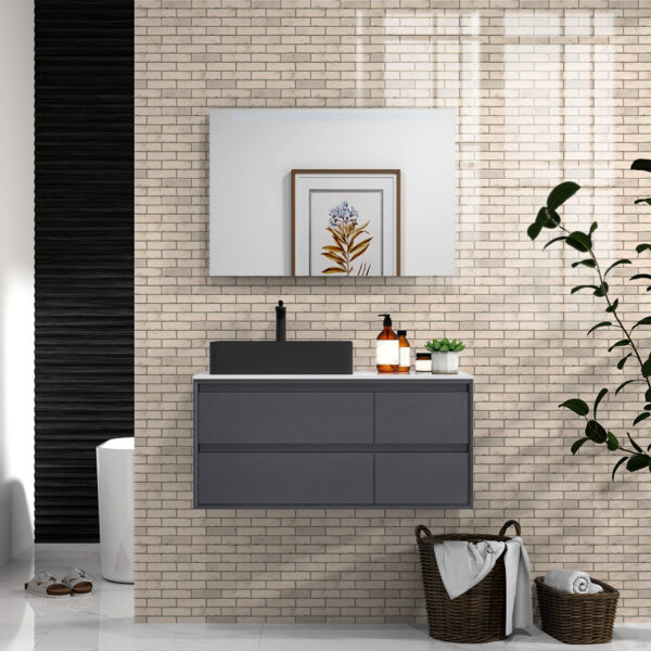 Peel and Stick Extra Thick 3D Wall Panels Heat Water Resistant Easy DIY Kitchen Bathroom Laundry Fireplace Rental Home Wall Décor (20X20CM) Beige brick pattern