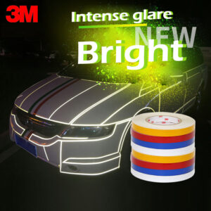 3M Reflective Strips for Car Bodies Motorcycle Decals Reflective Wheel Stickers Eye-Catching License Plate Reflective Film