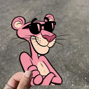 Pink Panther Sunglasses Car Decal
