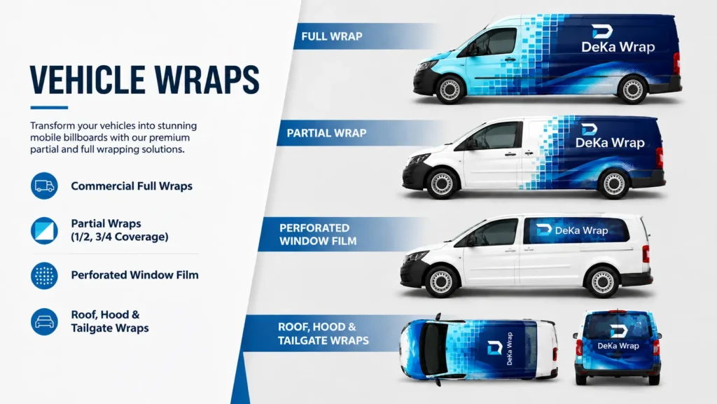 car full wrap and partial wrap