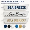 Custom boat lettering installation with transfer tape